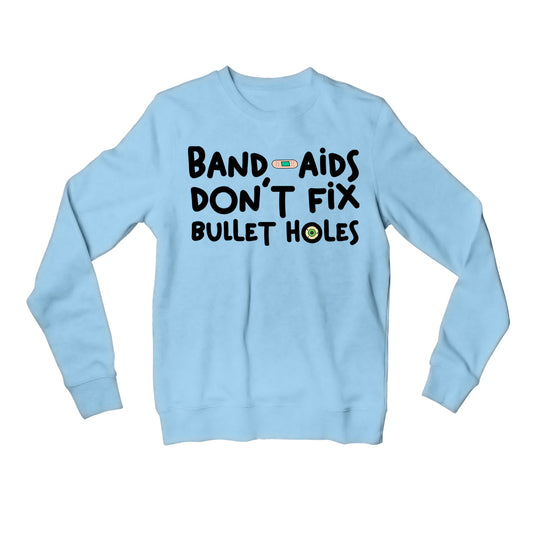 taylor swift bad blood sweatshirt upper winterwear music band buy online united states of america usa the banyan tee tbt men women girls boys unisex gray band-aids don't fix bullet holes