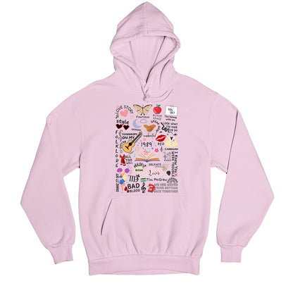 taylor swift tay's doodle hoodie hooded sweatshirt winterwear music band buy online united states usa the banyan tee tbt men women girls boys unisex baby pink