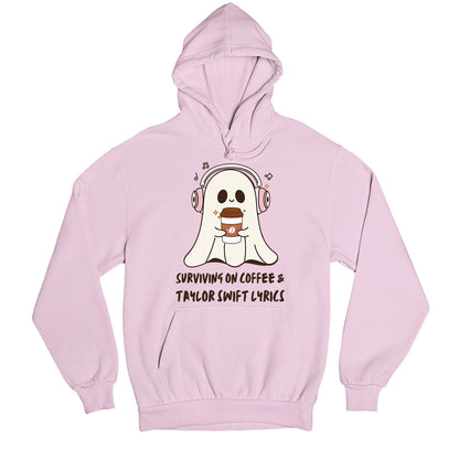 taylor swift coffee and tay's lyrics hoodie hooded sweatshirt winterwear music band buy online united states usa the banyan tee tbt men women girls boys unisex baby pink