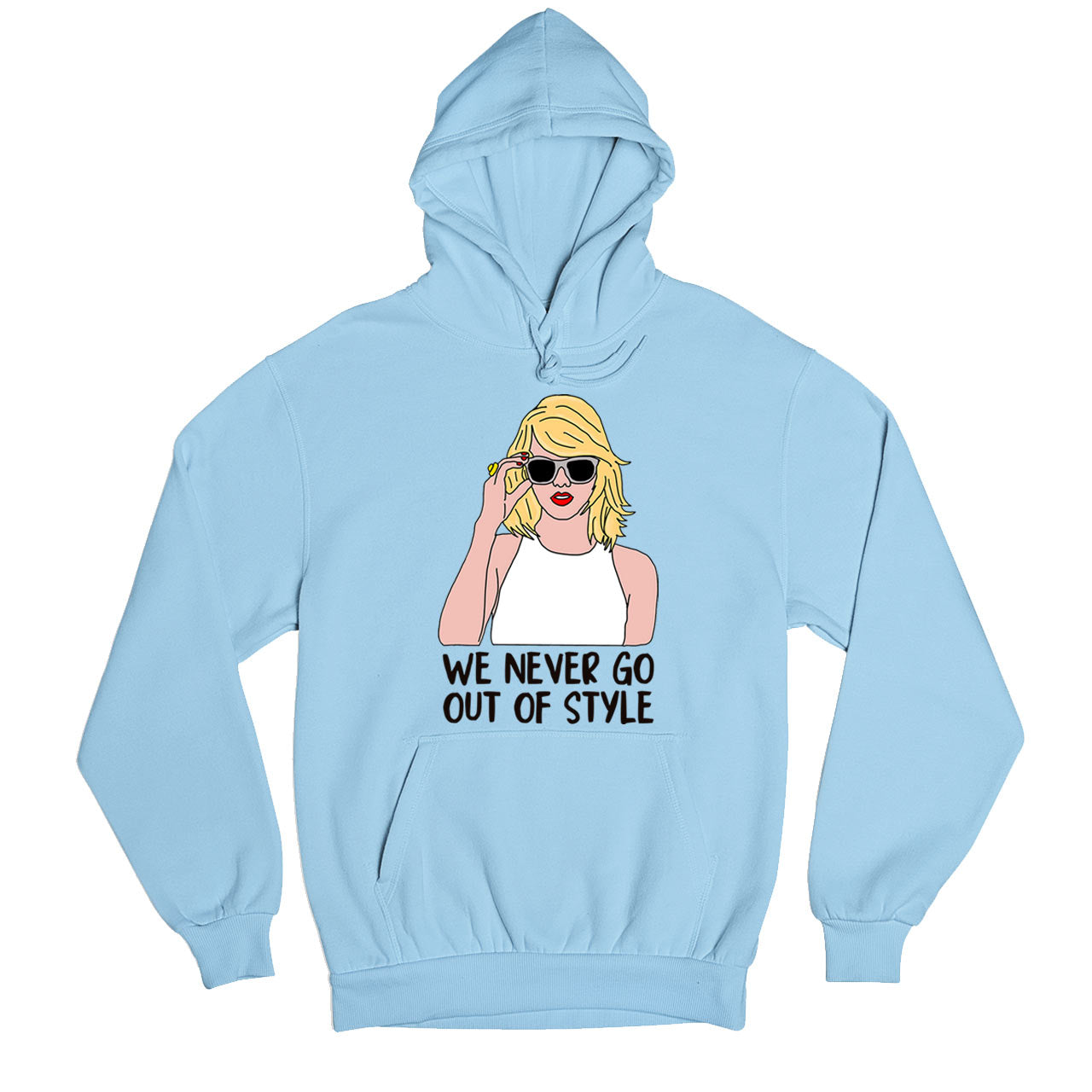 taylor swift style hoodie hooded sweatshirt winterwear music band buy online united states usa the banyan tee tbt men women girls boys unisex baby blue