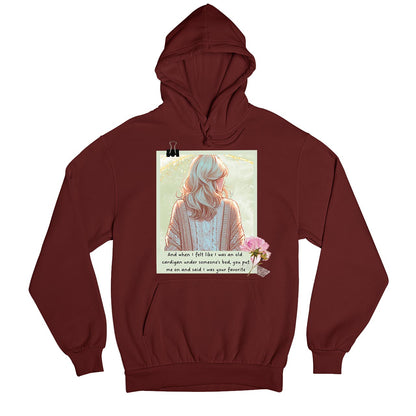 taylor swift old cardigan hoodie hooded sweatshirt winterwear music band buy online united states usa the banyan tee tbt men women girls boys unisex maroon