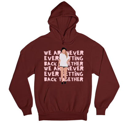 taylor swift getting back together hoodie hooded sweatshirt winterwear music band buy online united states usa the banyan tee tbt men women girls boys unisex maroon