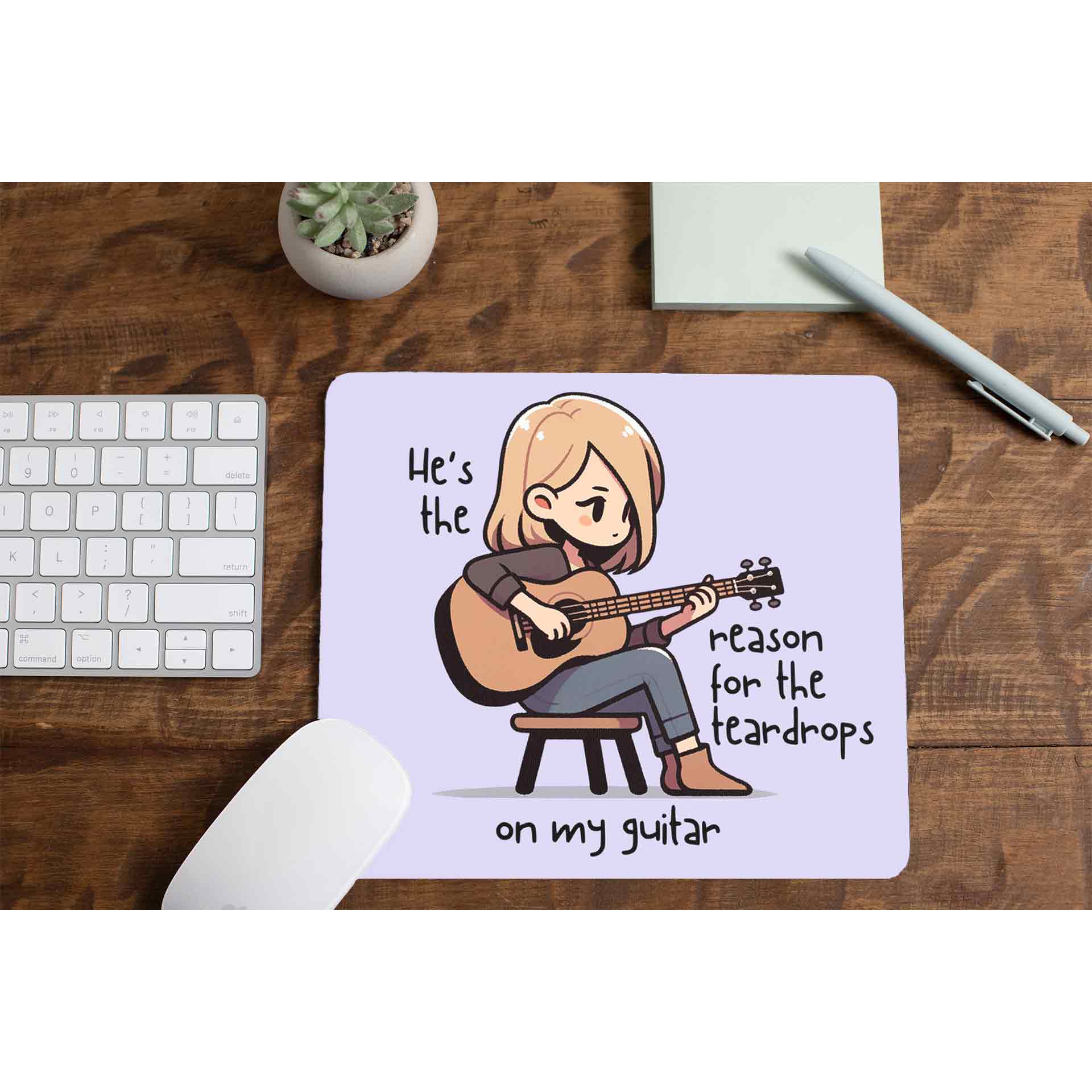 taylor swift tear drops on my guitar mousepad logitech large anime music band buy online united states of america usa the banyan tee tbt men women girls boys unisex