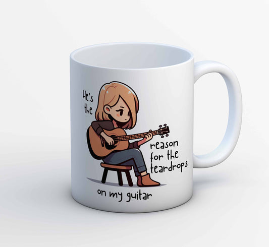 taylor swift tear drops on my guitar mug coffee ceramic music band buy online usa united states of america the banyan tee tbt men women girls boys unisex