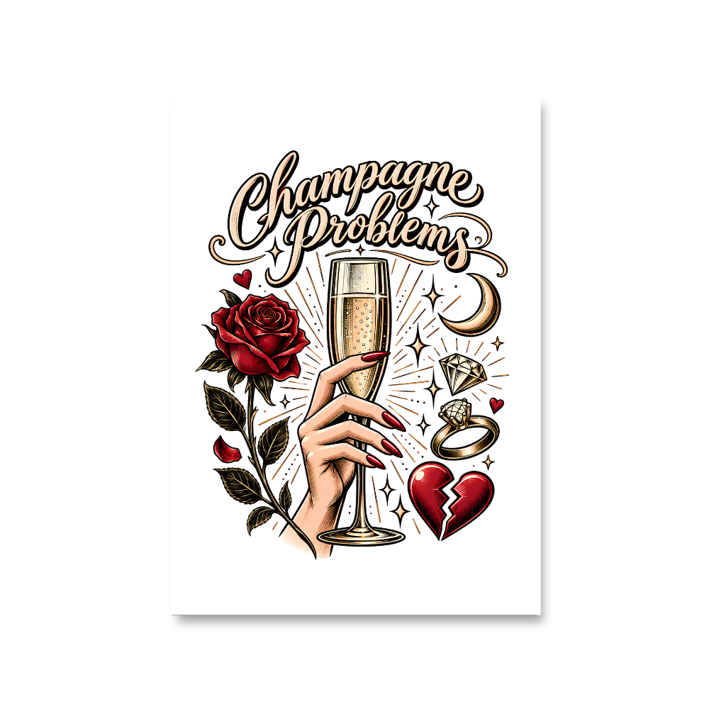 taylor swift champagne problems poster wall art buy online united states usa the banyan tee tbt 8 x 10 