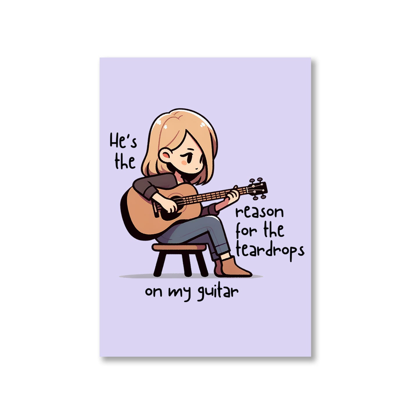 aylor swift tear drops on my guitar poster wall art buy online united states of america usa the banyan tee tbt a4