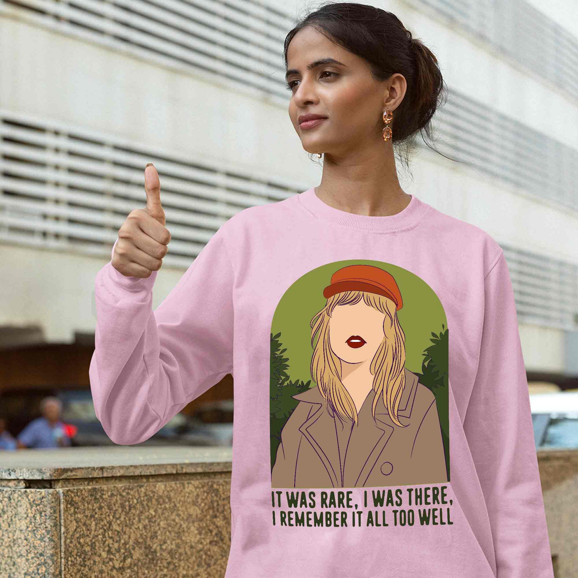 taylor swift remember it all too well sweatshirt upper winterwear music band buy online united states usa the banyan tee tbt men women girls boys unisex baby pink