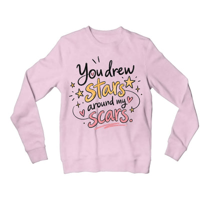 taylor swift you drew stars sweatshirt upper winterwear music band buy online united states usa the banyan tee tbt men women girls boys unisex baby pink 