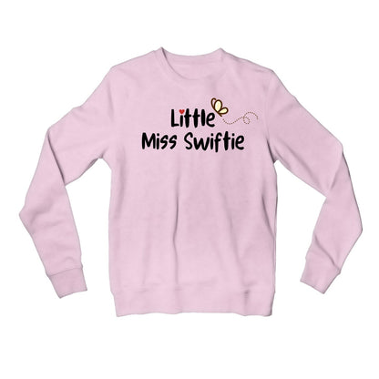taylor swift little miss swiftie sweatshirt upper winterwear music band buy online united states usa the banyan tee tbt men women girls boys unisex baby pink