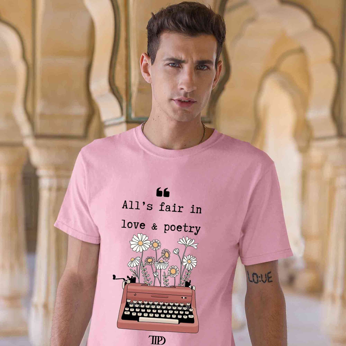 taylor swift love & poetry t-shirt music band buy online united states of america usa the banyan tee tbt men women girls boys unisex baby pink