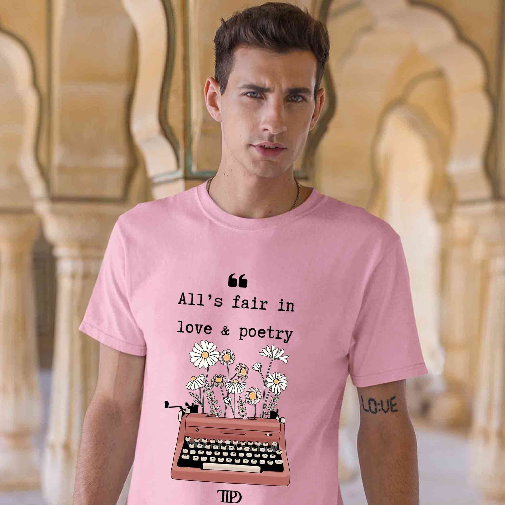 taylor swift love & poetry t-shirt music band buy online united states of america usa the banyan tee tbt men women girls boys unisex baby pink