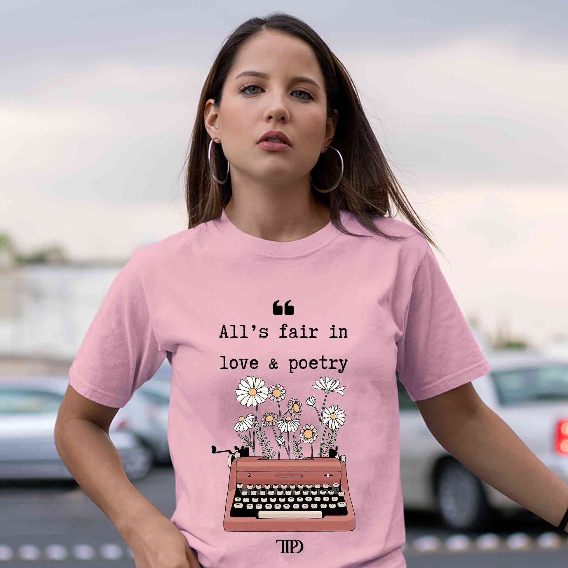 taylor swift love & poetry t-shirt music band buy online united states of america usa the banyan tee tbt men women girls boys unisex baby pink