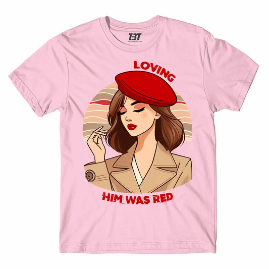 taylor swift loving him was red t-shirt music band buy online usa united states the banyan tee tbt men women girls boys unisex white