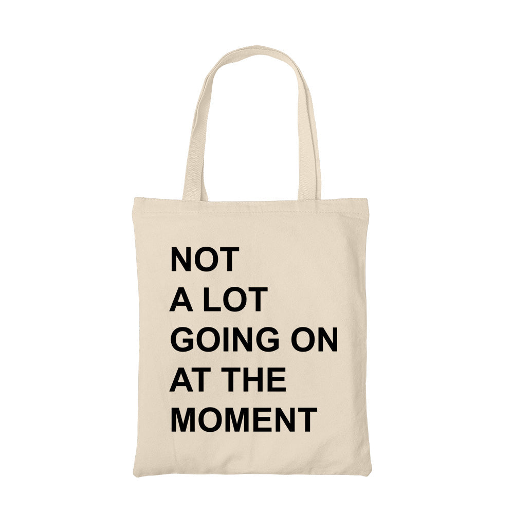 taylor swift not a lot going on at the moment tote bag hand printed cotton women men unisex