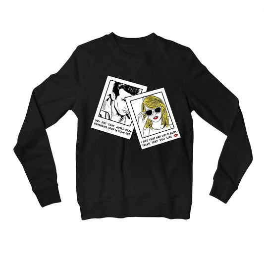 taylor swift style sweatshirt upper winterwear music band buy online united states usa the banyan tee tbt men women girls boys unisex black