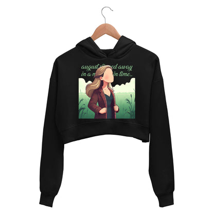 taylor swift august crop hoodie hooded sweatshirt upper winterwear music band buy online india the banyan tee tbt men women girls boys unisex black