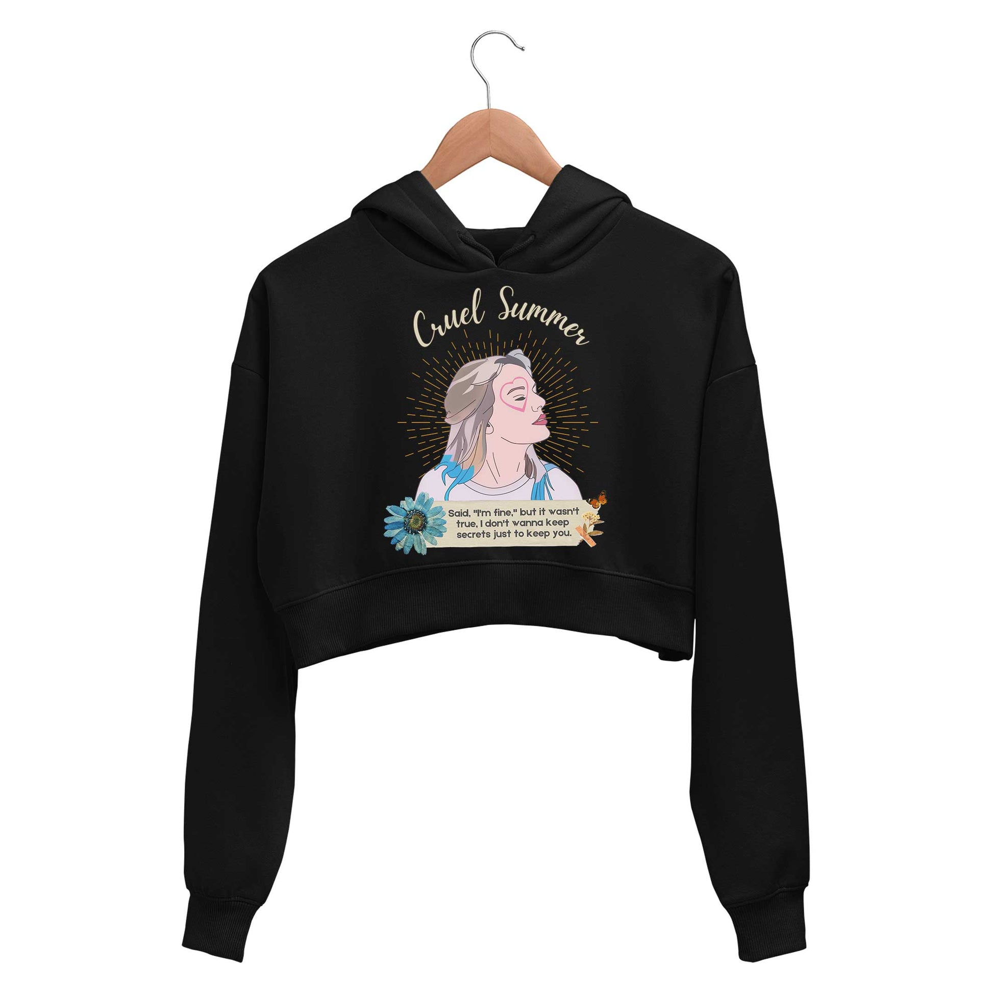 taylor swift cruel summer crop hoodie hooded sweatshirt upper winterwear music band buy online india the banyan tee tbt men women girls boys unisex black