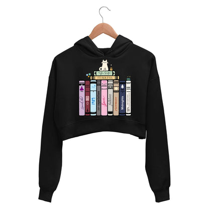 taylor swift tay's songbooks crop hoodie hooded sweatshirt upper winterwear music band buy online india the banyan tee tbt men women girls boys unisex black