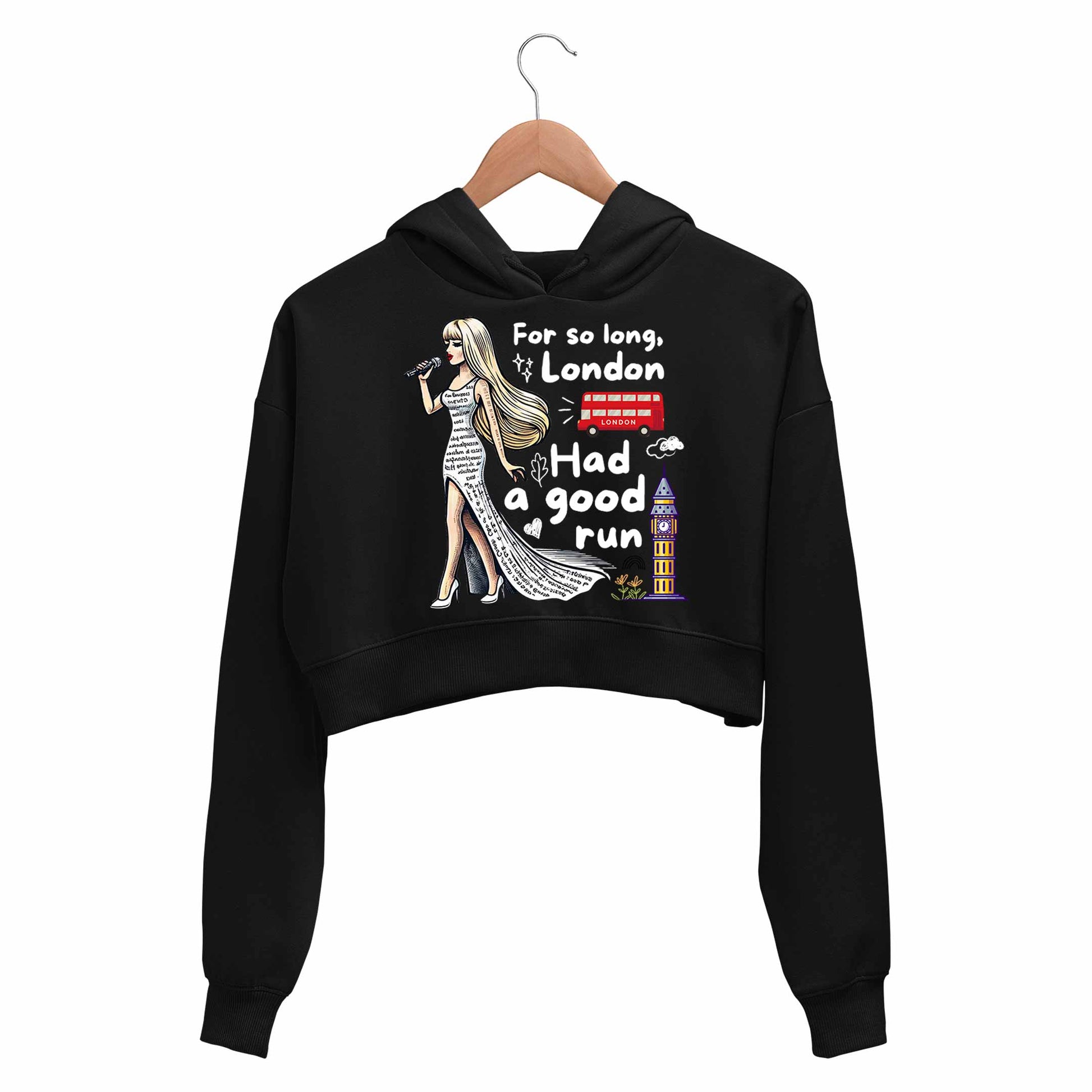 taylor swift so long london crop hoodie hooded sweatshirt upper winterwear music band buy online india the banyan tee tbt men women girls boys unisex black