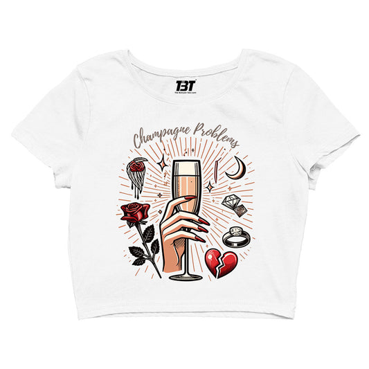 taylor swift champagne problems crop top music band buy online united states of america usa the banyan tee tbt men women girls boys unisex s