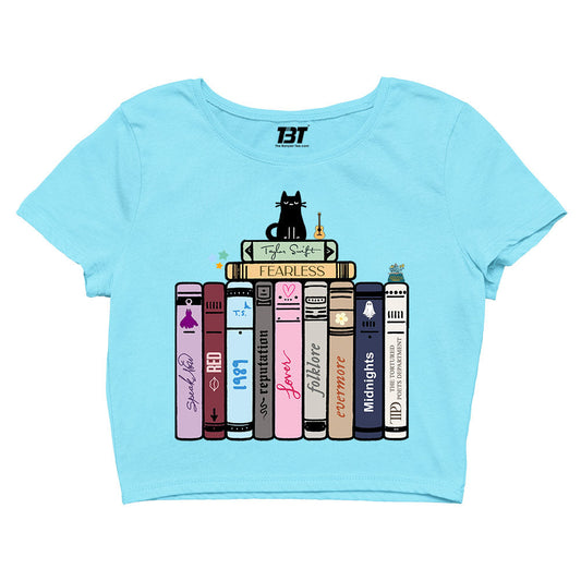taylor swift tay's songbooks crop top music band buy online united states of america usa the banyan tee tbt men women girls boys unisex s