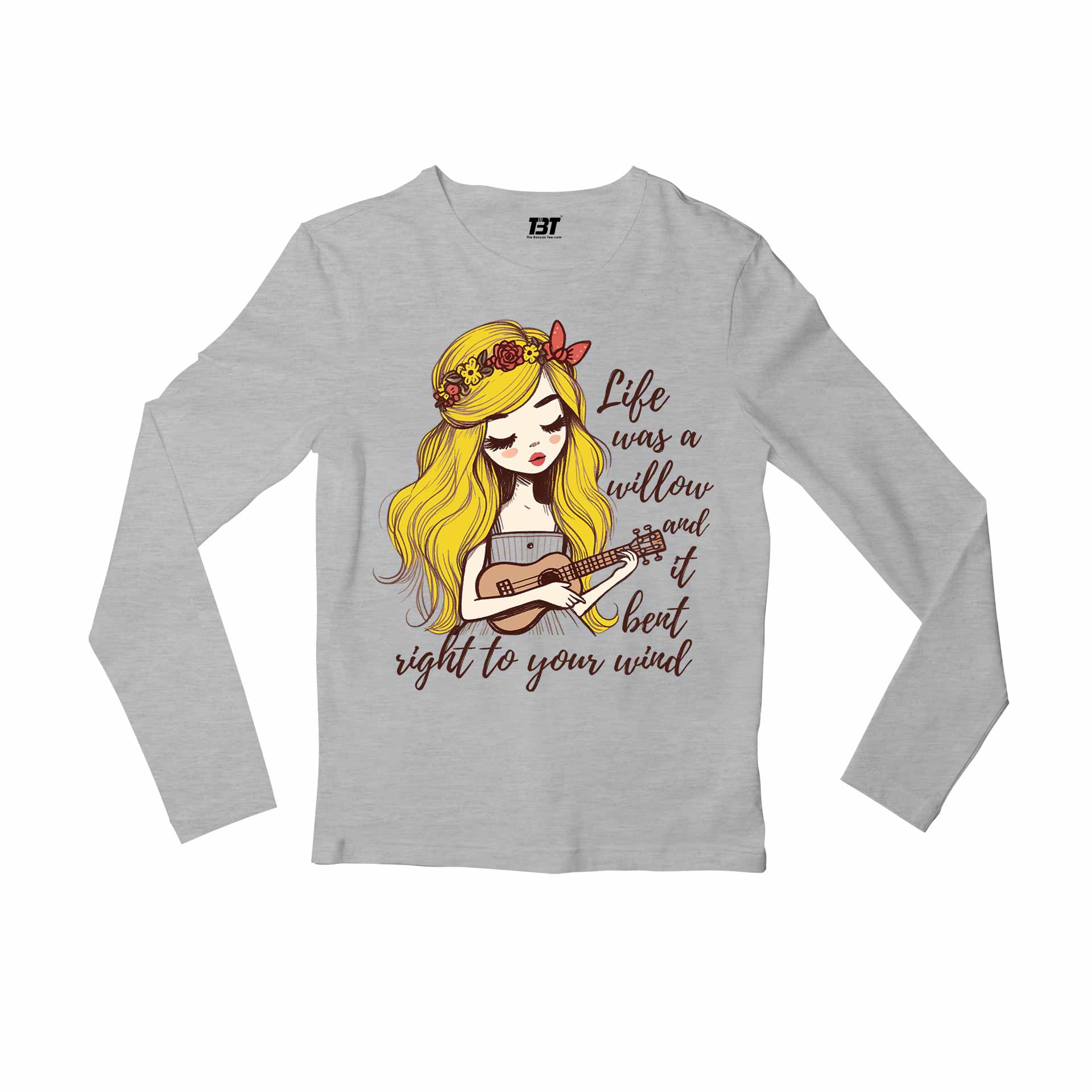 taylor swift willow full sleeves long sleeves music band buy online india the banyan tee tbt men women girls boys unisex gray