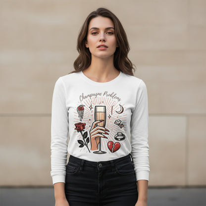 taylor swift champagne problems full sleeves long sleeves music band buy online india the banyan tee tbt men women girls boys unisex white
