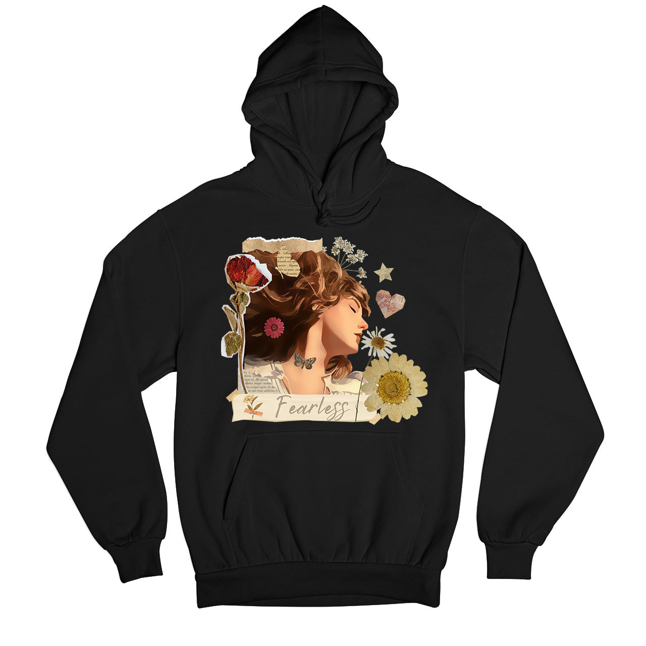 taylor swift fearless hoodie hooded sweatshirt winterwear music band buy online united states usa the banyan tee tbt men women girls boys unisex black