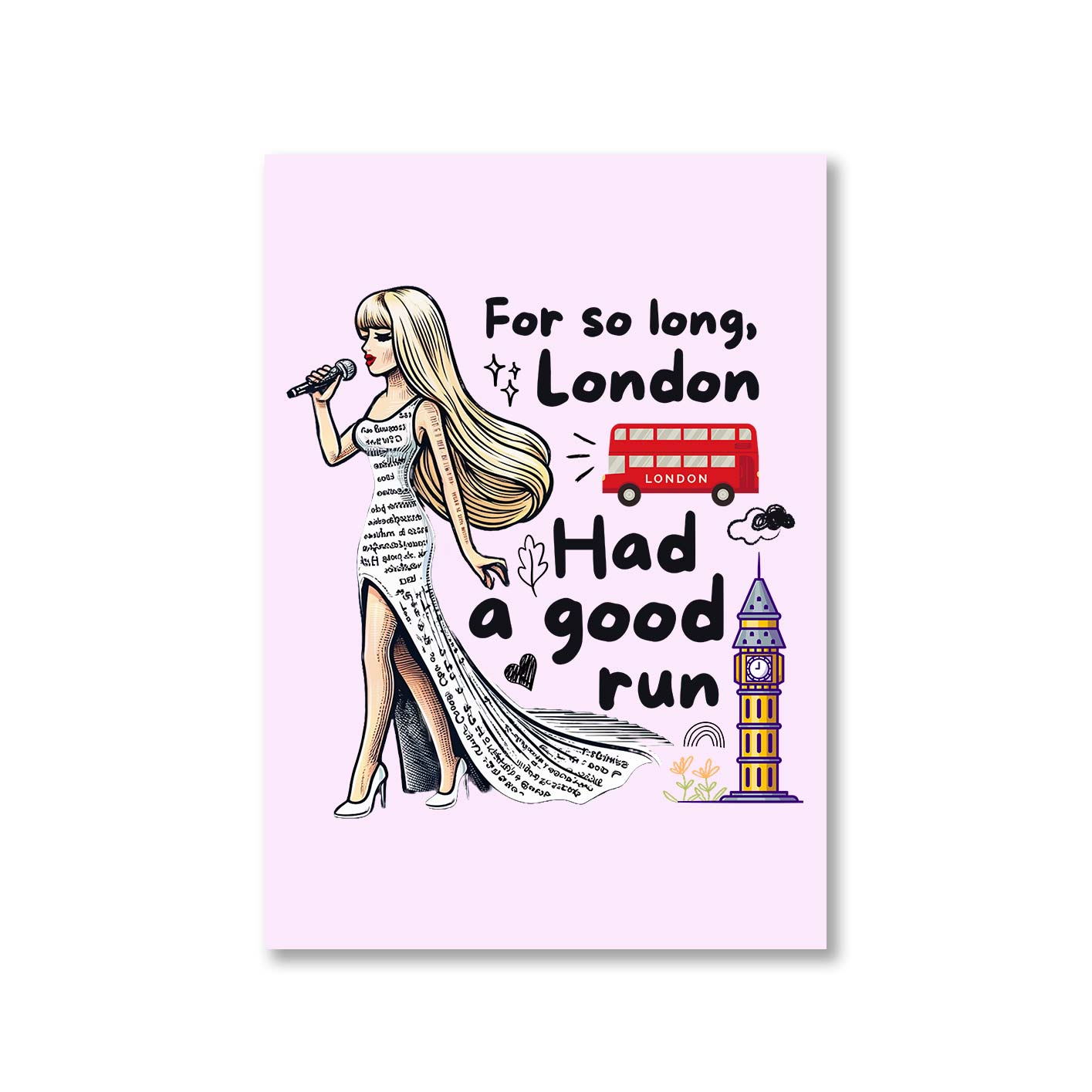 taylor swift so long london poster wall art buy online united states of america usa the banyan tee tbt a4