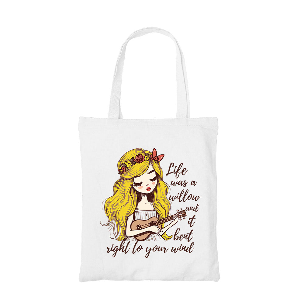 taylor swift willow tote bag cotton printed music band buy online united states usa the banyan tee tbt men women girls boys unisex