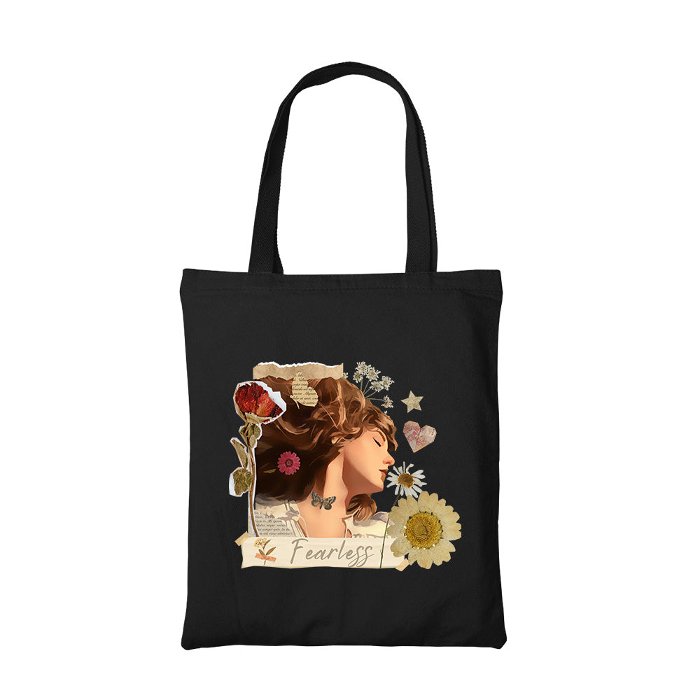taylor swift fearless tote bag cotton printed music band buy online united states usa the banyan tee tbt men women girls boys unisex