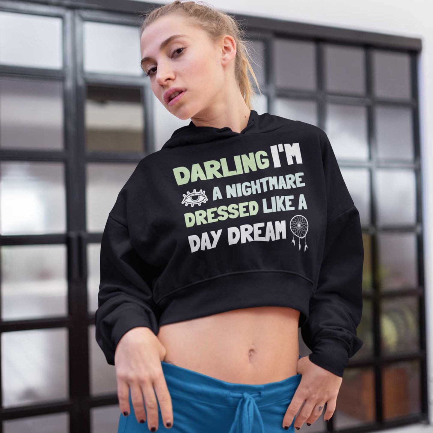 taylor swift blank space crop hoodie hooded sweatshirt upper winterwear music band buy online india the banyan tee tbt men women girls boys unisex black darling i'm a nightmare dressed like a daydream