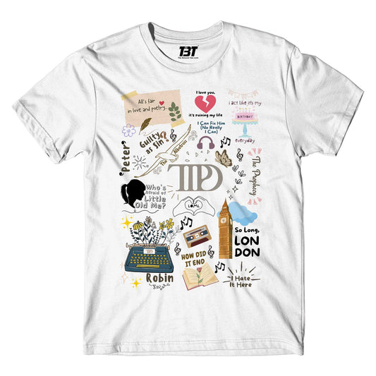 taylor swift a poet's doodle t-shirt music band buy online united states of america usa the banyan tee tbt men women girls boys unisex white