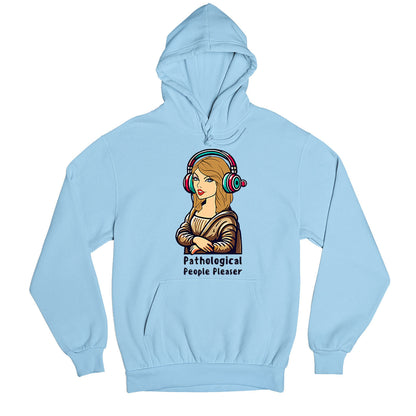 taylor swift pathological people pleaser hoodie hooded sweatshirt winterwear music band buy online united states usa the banyan tee tbt men women girls boys unisex baby blue