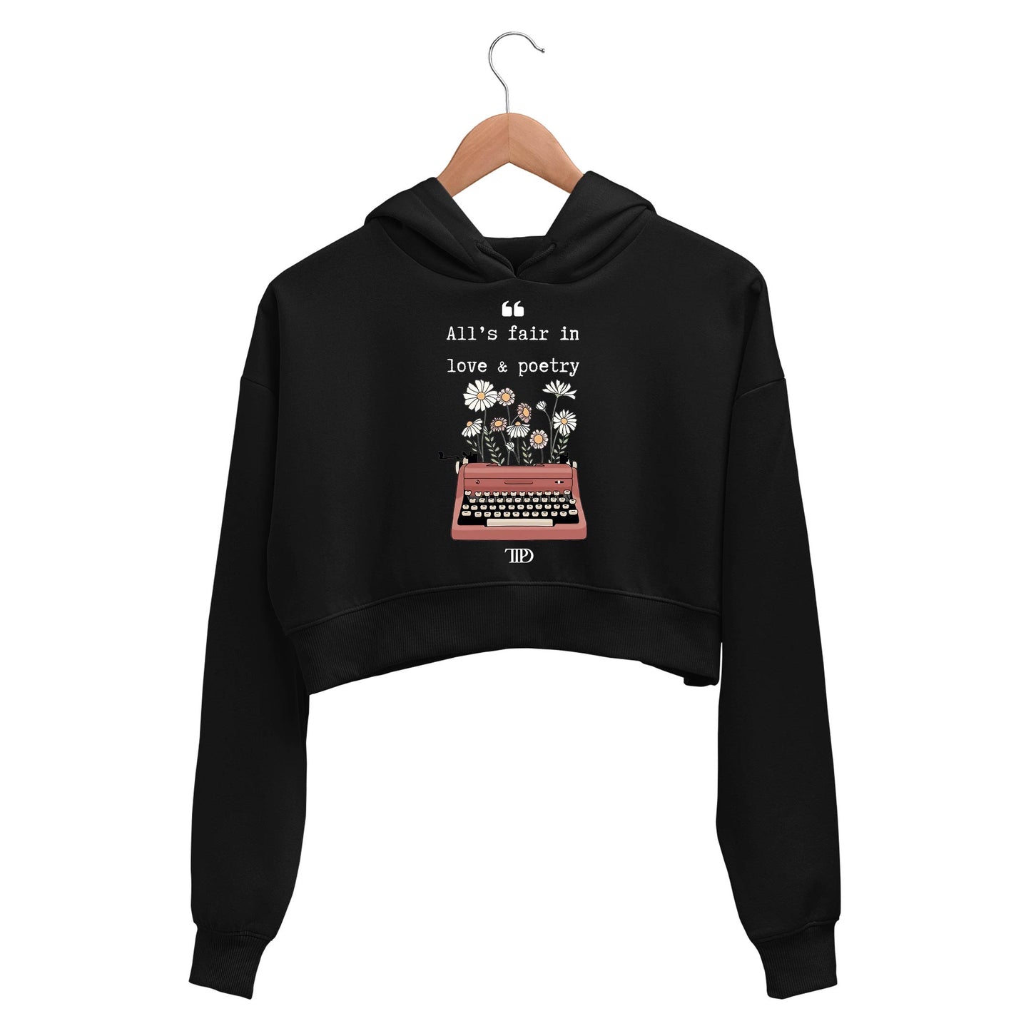 taylor swift love & poetry crop hoodie hooded sweatshirt upper winterwear music band buy online india the banyan tee tbt men women girls boys unisex black