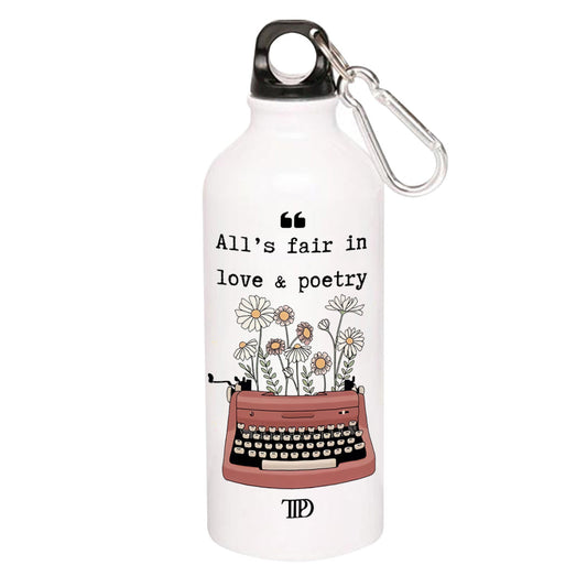 taylor swift love & poetry sipper steel water bottle flask gym shaker music band buy online india the banyan tee tbt men women girls boys unisex