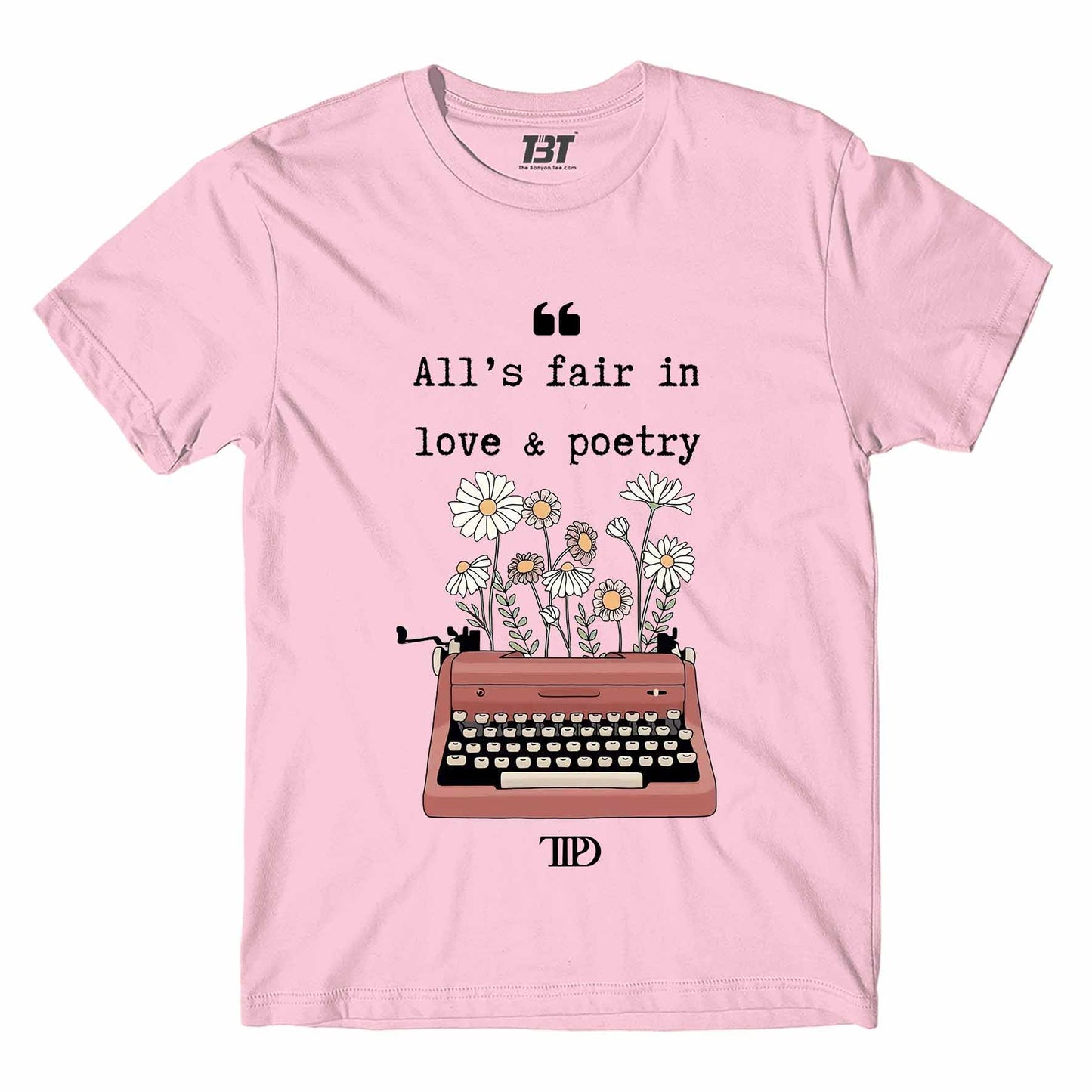 taylor swift love & poetry t-shirt music band buy online united states of america usa the banyan tee tbt men women girls boys unisex baby pink