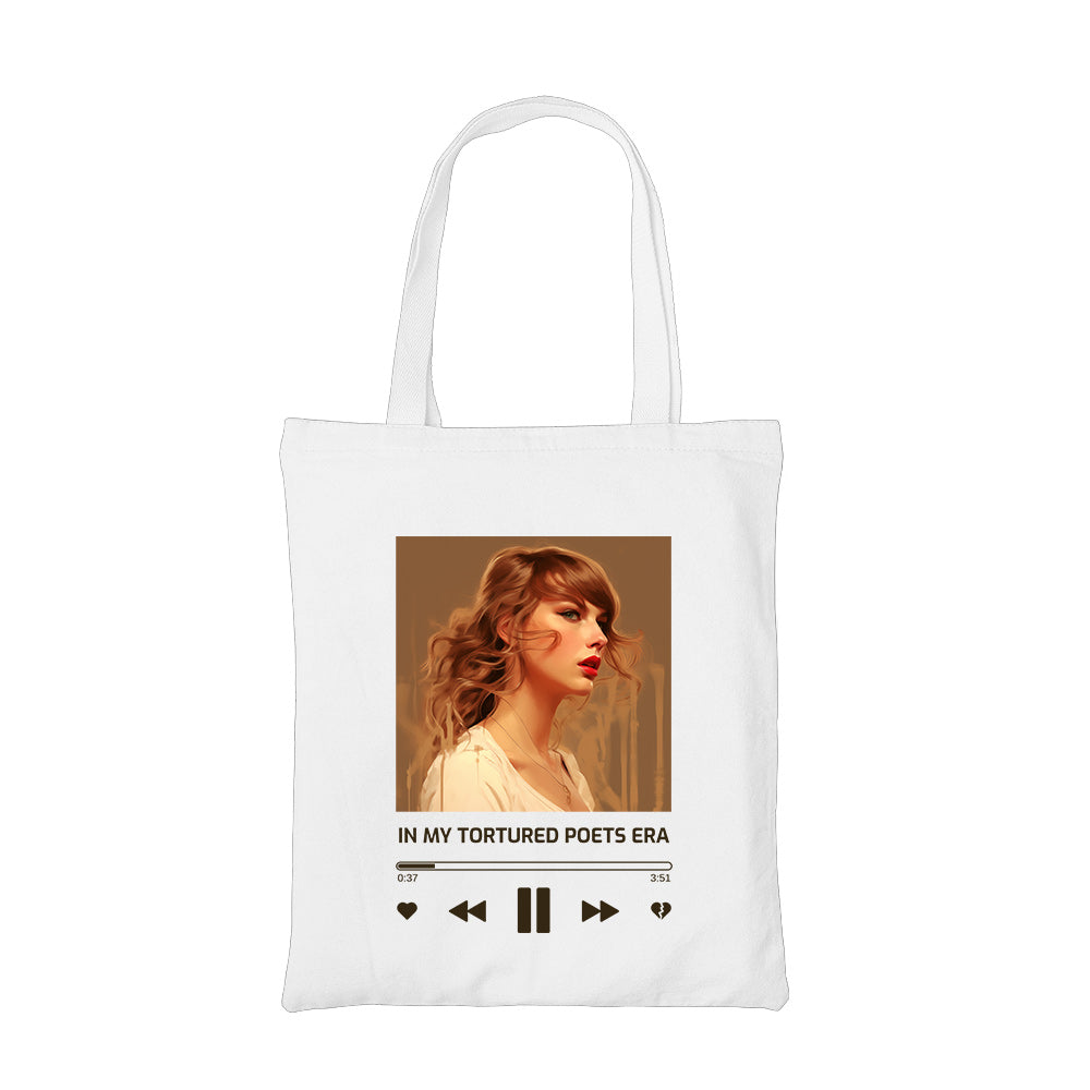 taylor swift tortured poets era tote bag hand printed cotton women men unisex