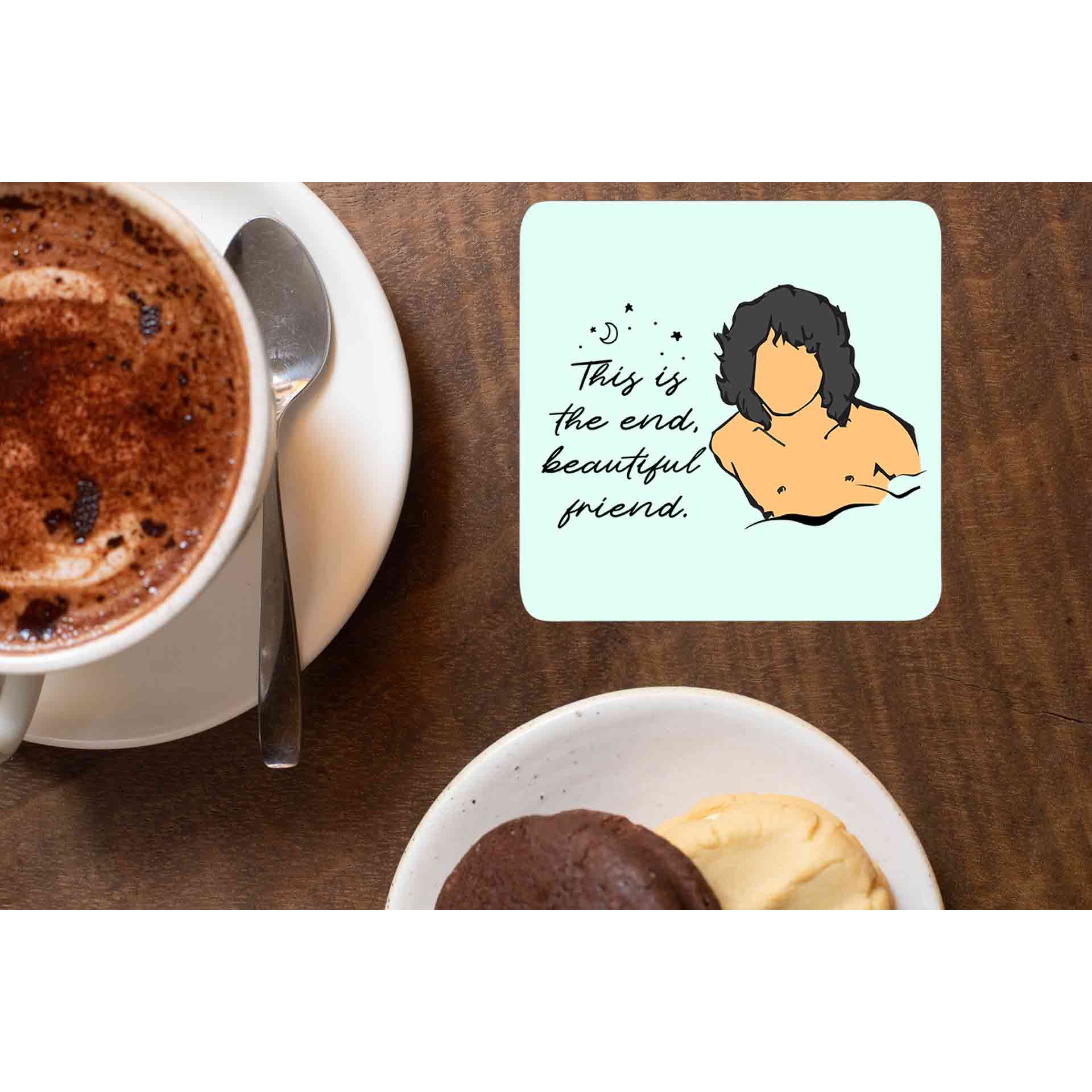 the doors the end coasters wooden table cups indian music band buy online india the banyan tee tbt men women girls boys unisex