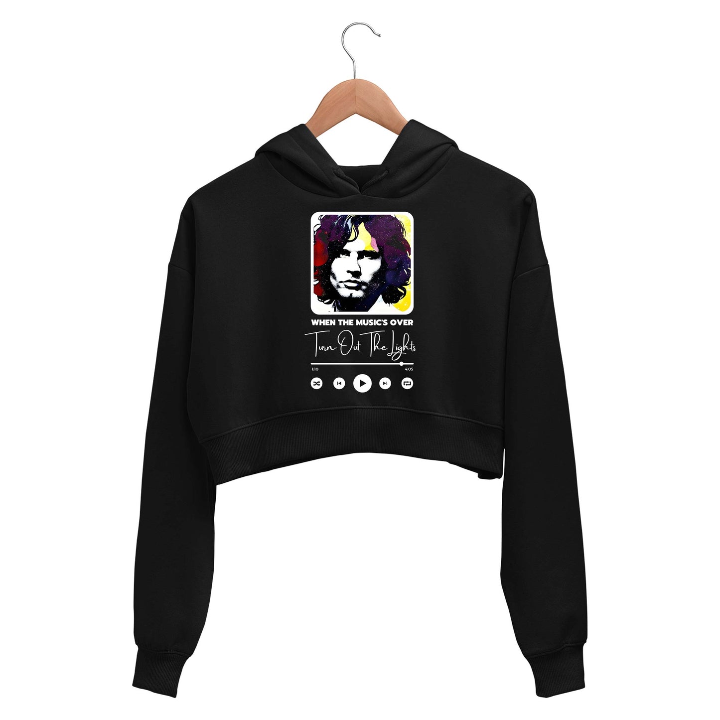 the doors when the music's over crop hoodie hooded sweatshirt upper winterwear music band buy online india the banyan tee tbt men women girls boys unisex black
