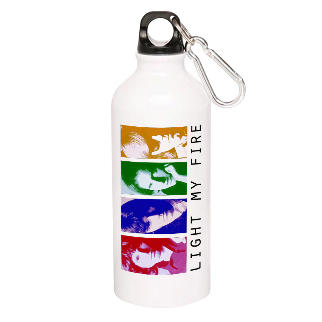 the doors light my fire pop art sipper steel water bottle flask gym shaker music band buy online india the banyan tee tbt men women girls boys unisex