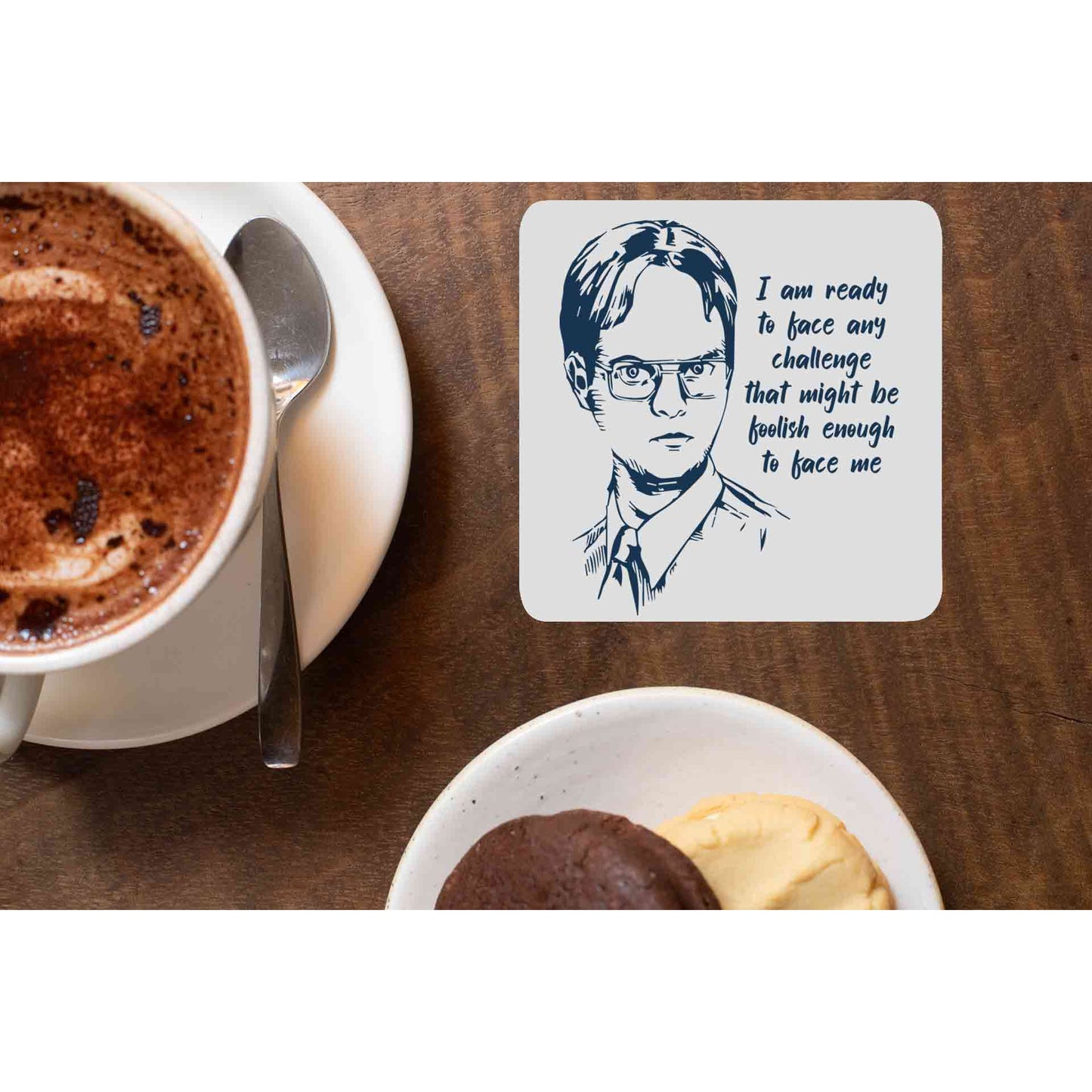 the office dwight coasters wooden table cups indian tv & movies buy online india the banyan tee tbt men women girls boys unisex  - i am ready to face any challenge