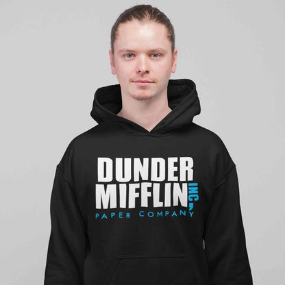 the office dunder mifflin hoodie hooded sweatshirt winterwear tv & movies buy online usa united states of america the banyan tee tbt men women girls boys unisex black - paper company