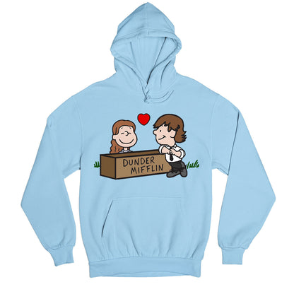 the office jim & pam hoodie hooded sweatshirt winterwear tv & movies buy online united states usa the banyan tee tbt men women girls boys unisex gray