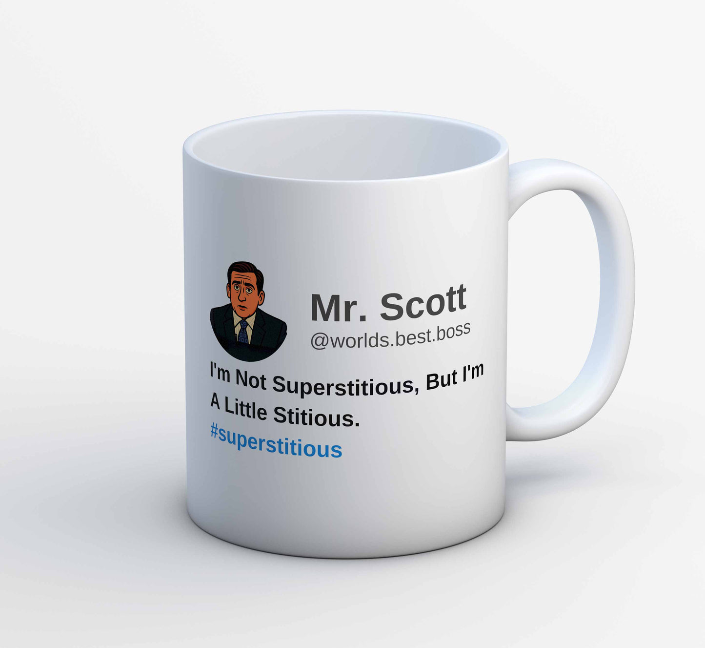 the office i am not superstitious i am a little stitious mug coffee ceramic tv & movies buy online usa united states of america the banyan tee tbt men women girls boys unisex  - dwight
