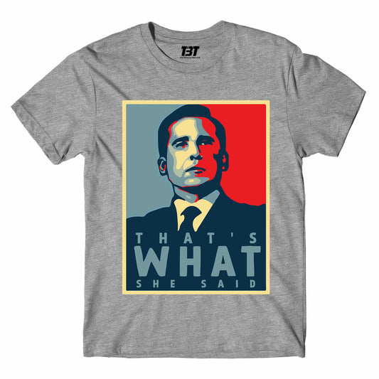the office that's what she said t-shirt tv & movies buy online united states usa the banyan tee tbt men women girls boys unisex gray - michael scott quote