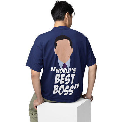 the office oversized t shirt - world's best boss tv & movies t-shirt navy buy online india the banyan tee tbt men women girls boys unisex