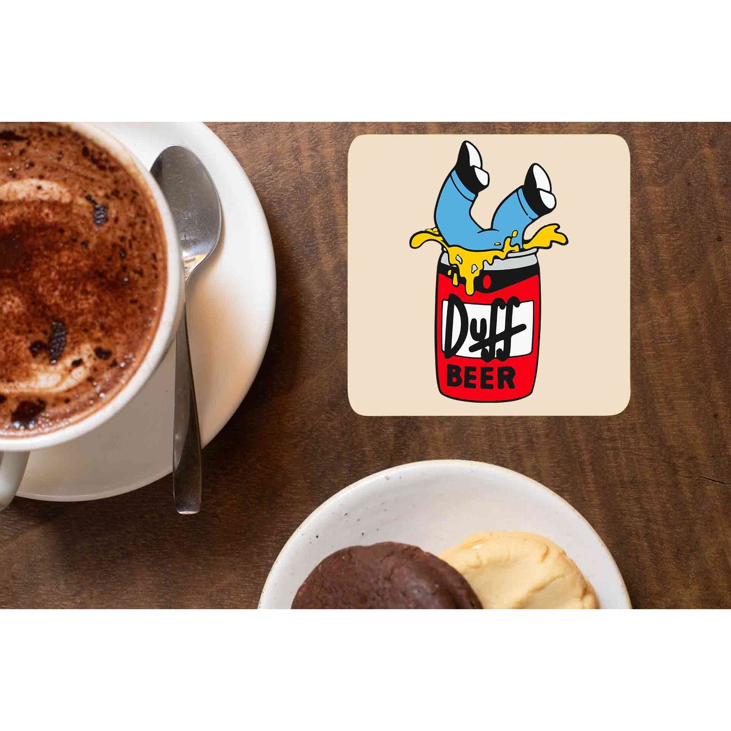 the simpsons duff beer coasters wooden table cups indian tv & movies buy online india the banyan tee tbt men women girls boys unisex  - homer simpson