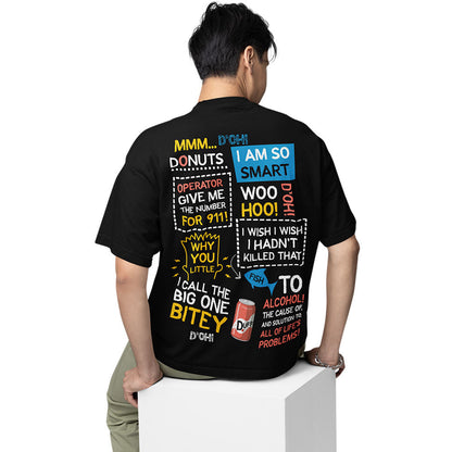 the simpsons oversized t shirt - doodle tv & movies t-shirt black buy online india the banyan tee tbt men women girls boys unisex
