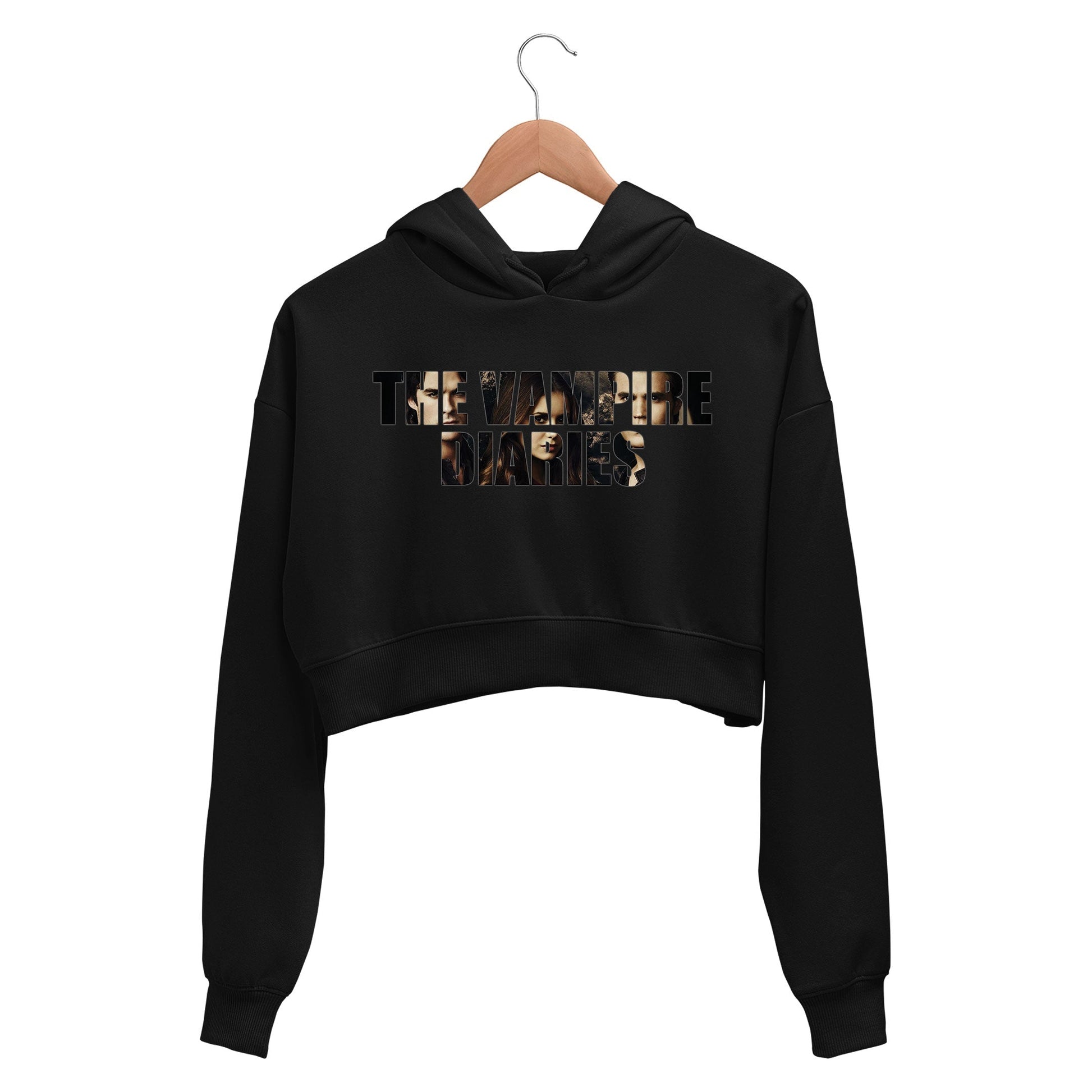 The Vampire Diaries Crop Hoodie Crop Hooded Sweatshirt for Women The Banyan Tee TBT